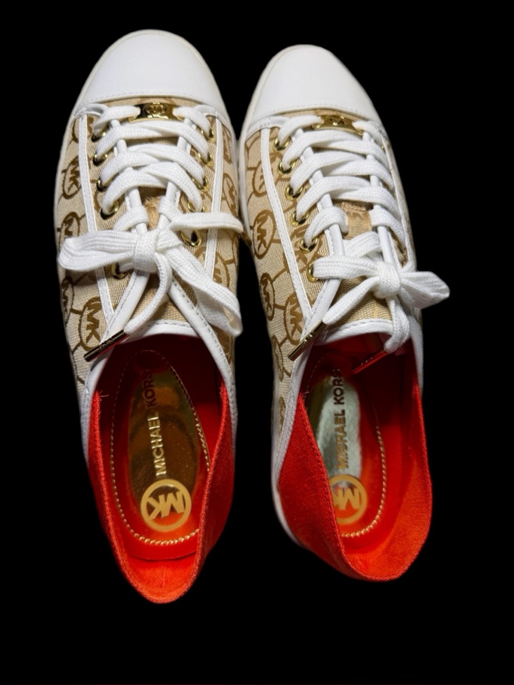 Michael Kors Kristy Slide Espadrille Sneakers 9.5 Womens MK Logo Jaquard/Mand - Picture 6 of 15